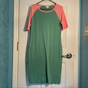 LuLaRoe t shirt dress. Like new. Large.